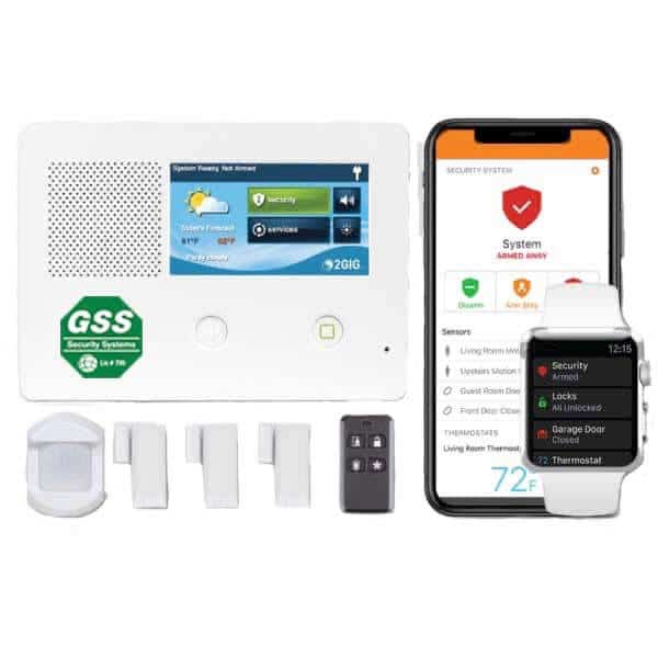 Basic Home Security System Package With Keyfob , Motion Detector and App home security alarm system installation in oklahoma city